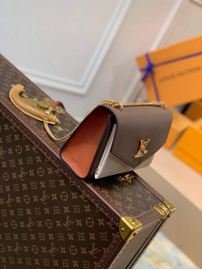 LV M58949 Louis Vuitton Mylockme Chain Bag Smokey Brown