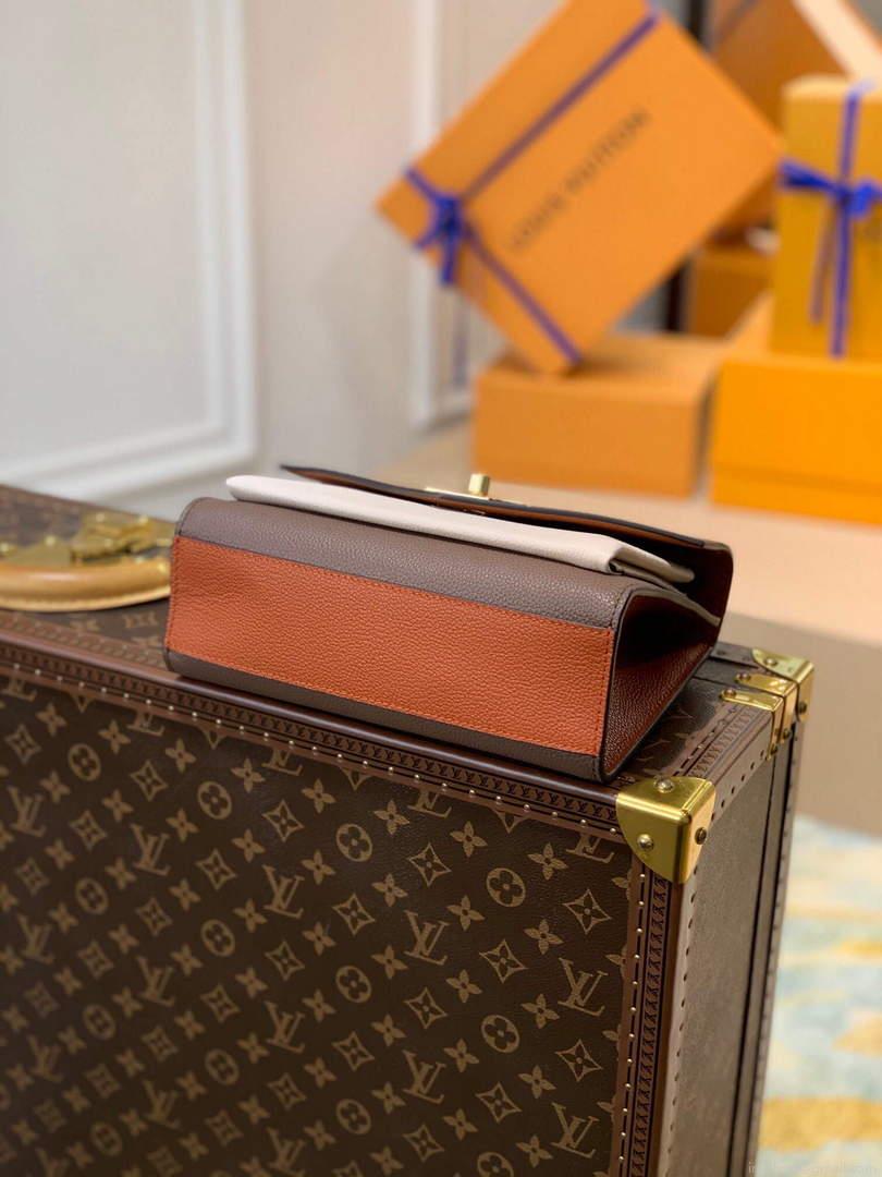 LV M58949 Louis Vuitton Mylockme Chain Bag Smokey Brown