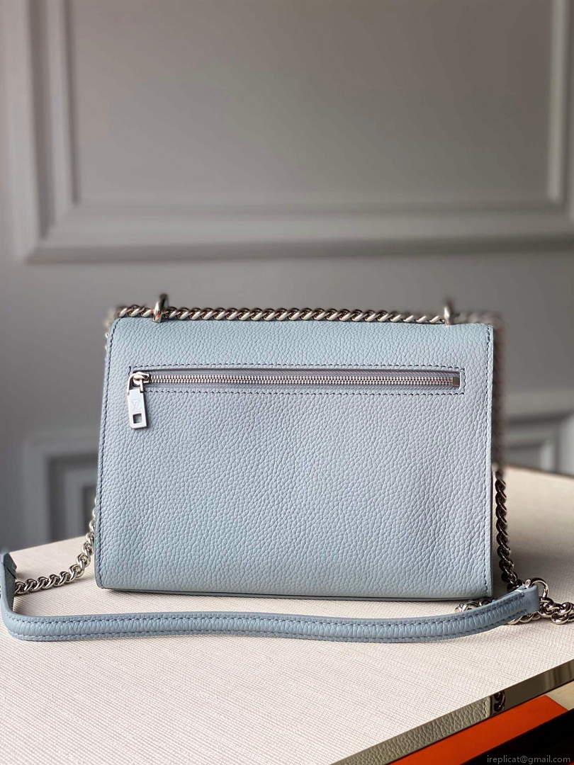 LV M56137 Louis Vuitton Mylockme Chain Bag Light Blue