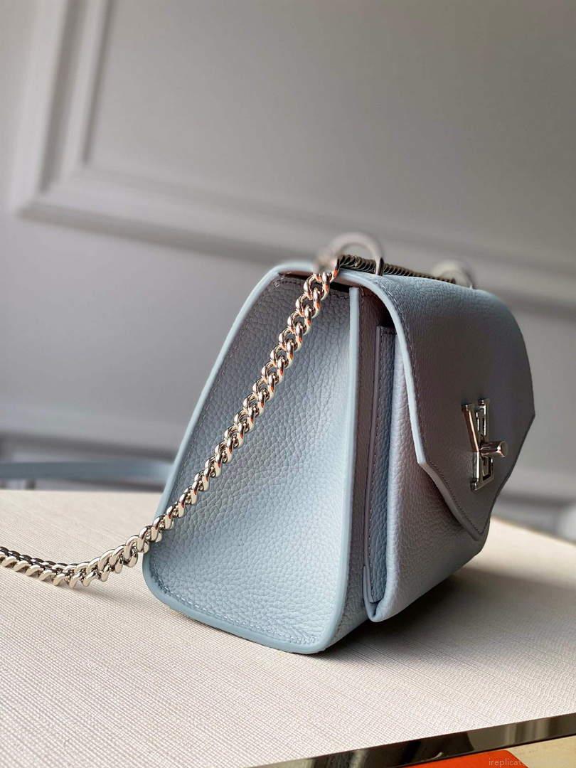 LV M56137 Louis Vuitton Mylockme Chain Bag Light Blue