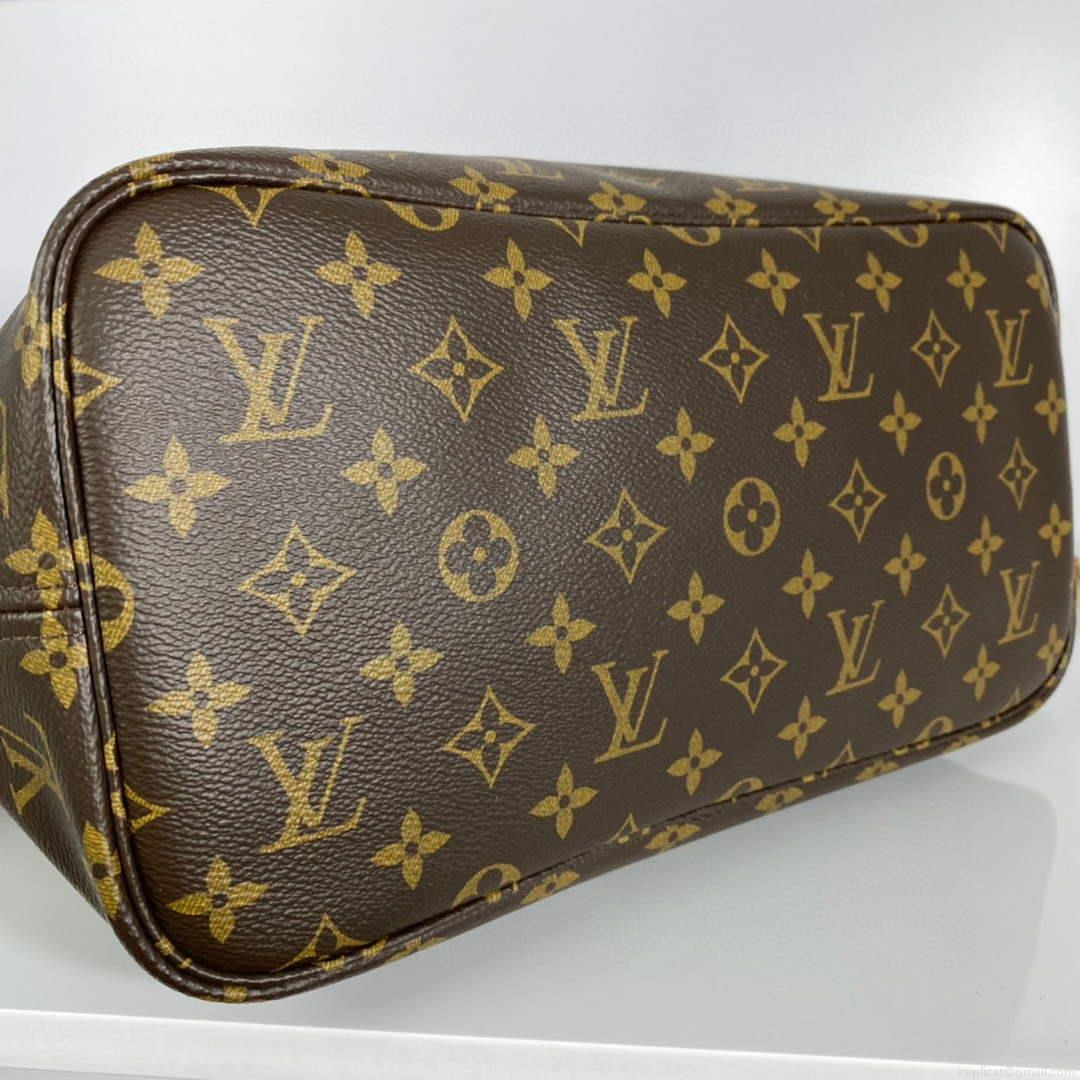 Louis Vuitton LV M40995 Neverfull MM Monogram Canvas Beige