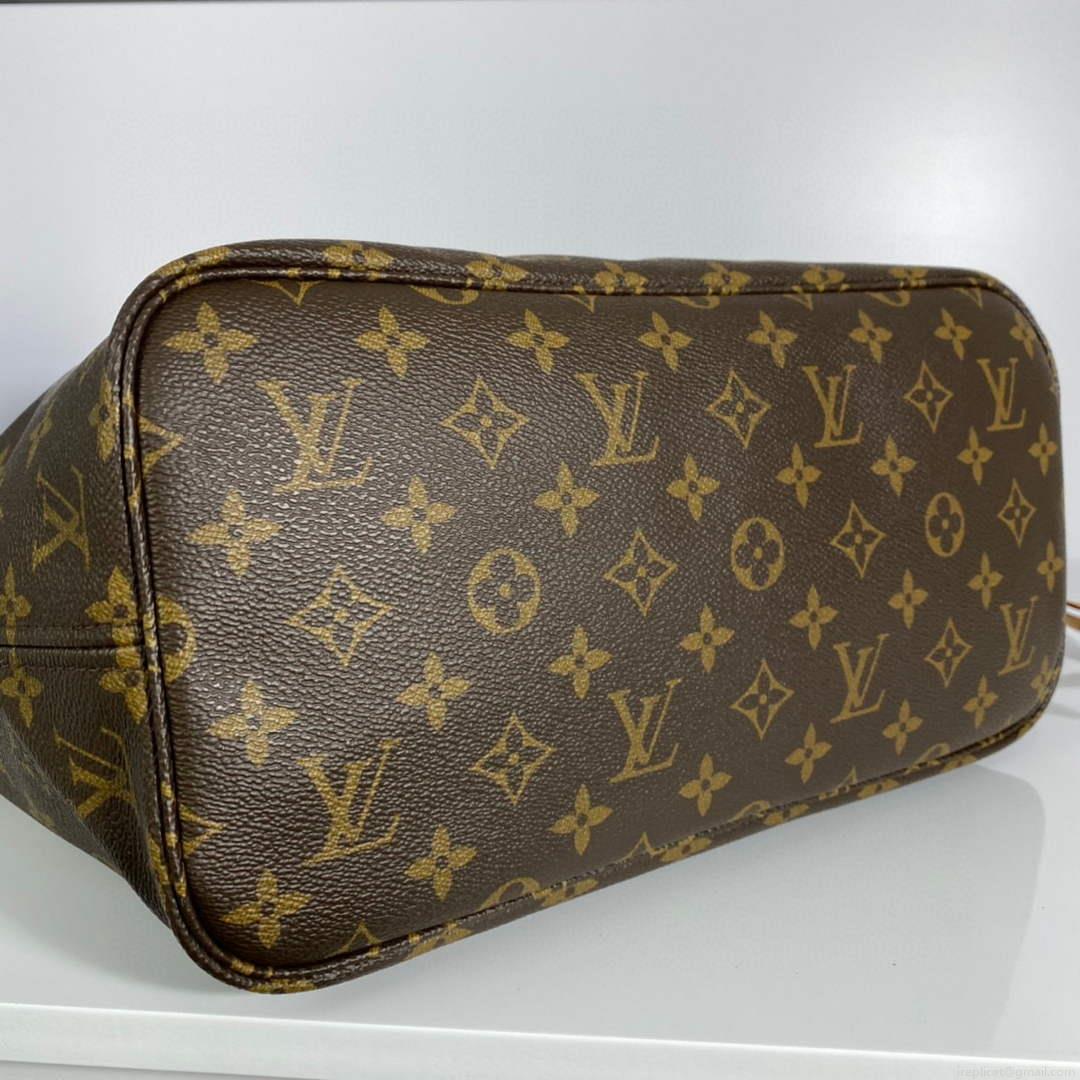 Louis Vuitton LV M41178 Neverfull MM Monogram Canvas Pivoine Pink