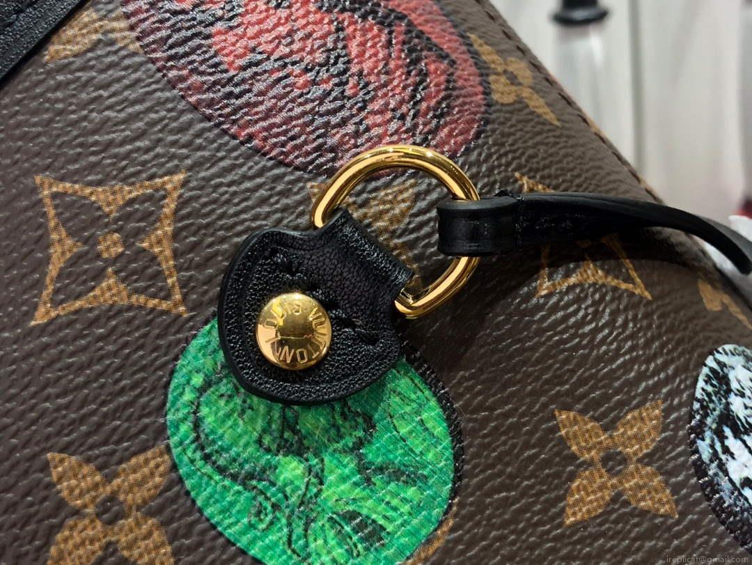 Louis Vuitton LV M45923 Neverfull MM Monogram Cameo printed canvas