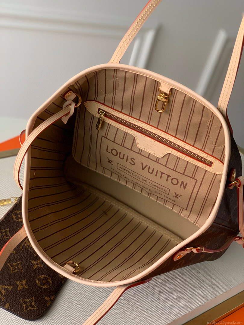 Louis Vuitton LV M41000 Neverfull PM Monogram Canvas Beige