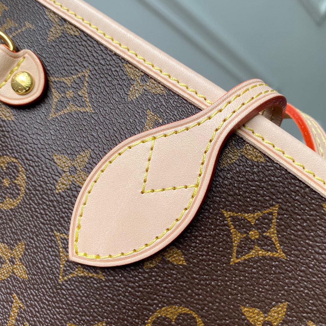Louis Vuitton LV M41000 Neverfull PM Monogram Canvas Beige