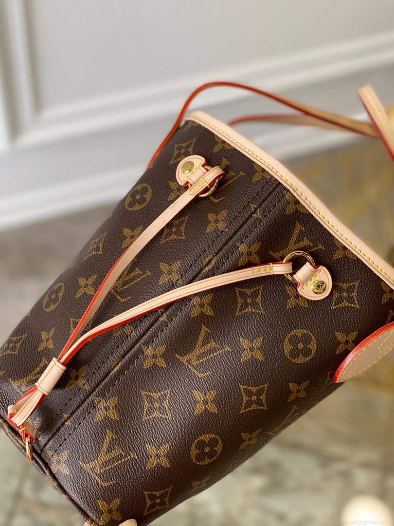 Louis Vuitton LV M41001 Neverfull PM Monogram Canvas Red
