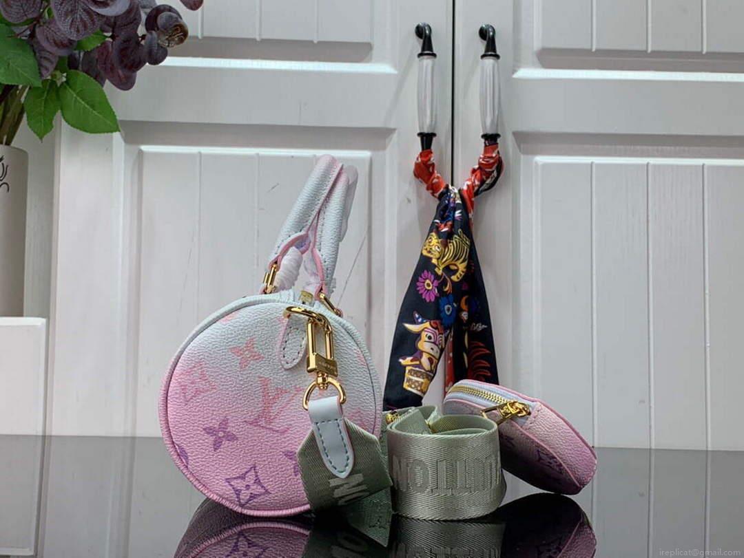 LV M46078 Louis Vuitton Papillon BB Bag Sunrise Pastel