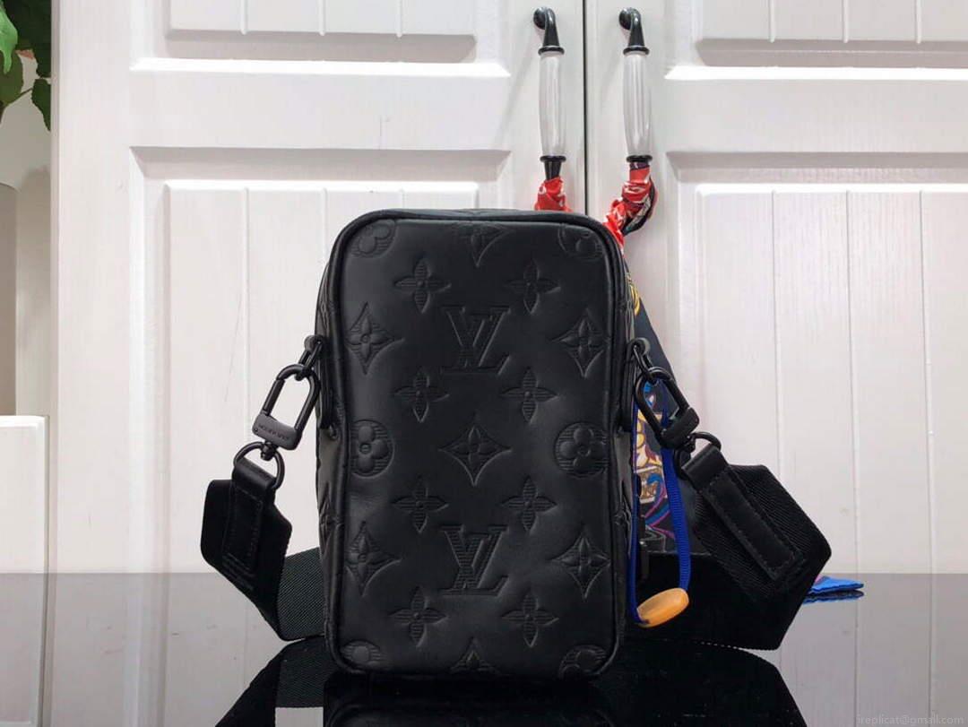 LV M81005 Louis Vuitton Flap Double Phone Pouch Black