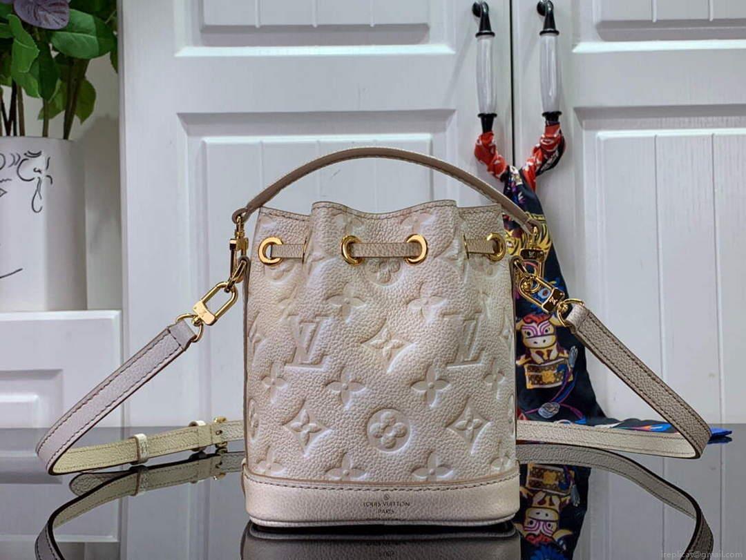 LV M81463 Louis Vuitton NANO NOÉ Bucket Bag Light Beige