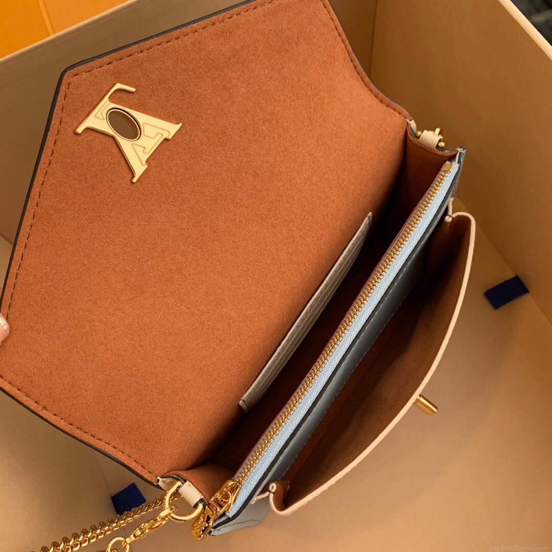 LV M81436 Louis Vuitton Mylockme Chain Pochette Blue