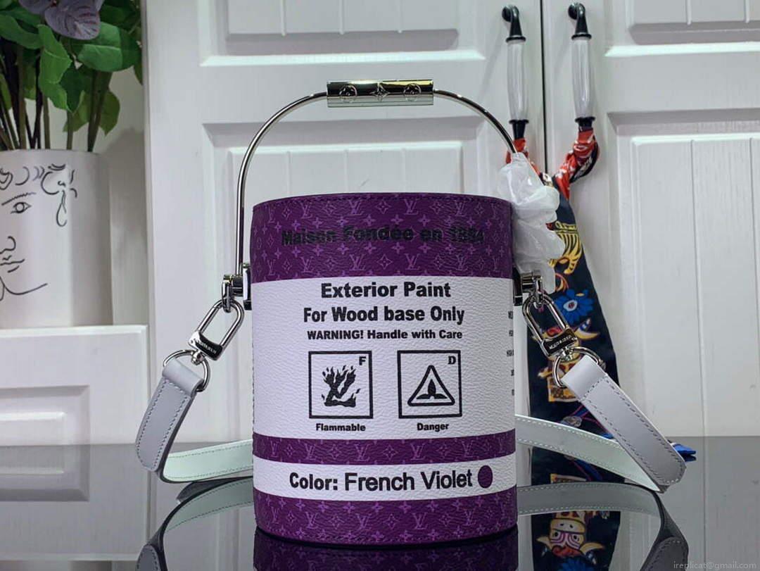 LV M81591 Louis Vuitton LV Paint Can Bag Purple