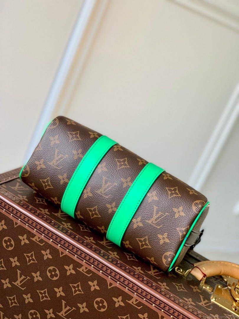 LV M46249 Louis Vuitton Keepall Bandouliere 25 Bag Green