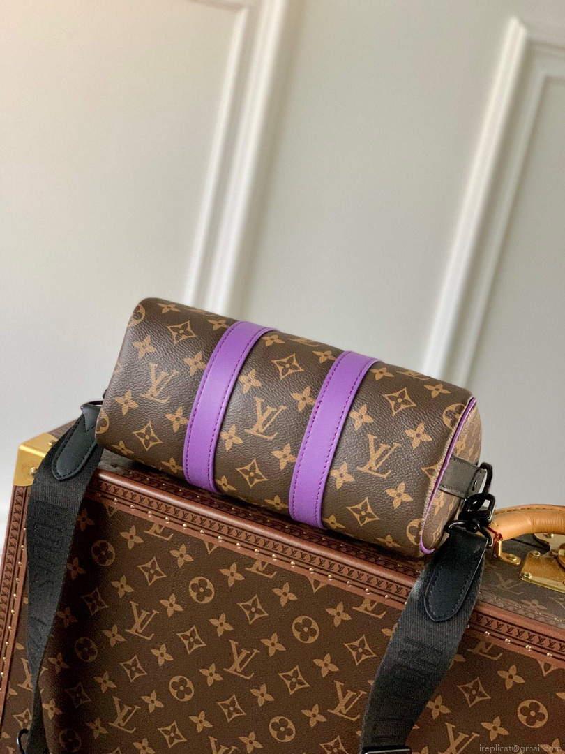 LV M46249 Louis Vuitton Keepall Bandouliere 25 Bag Purple