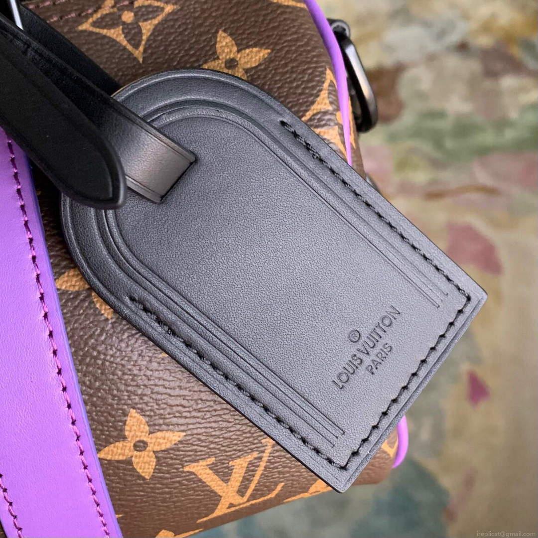 LV M46249 Louis Vuitton Keepall Bandouliere 25 Bag Purple