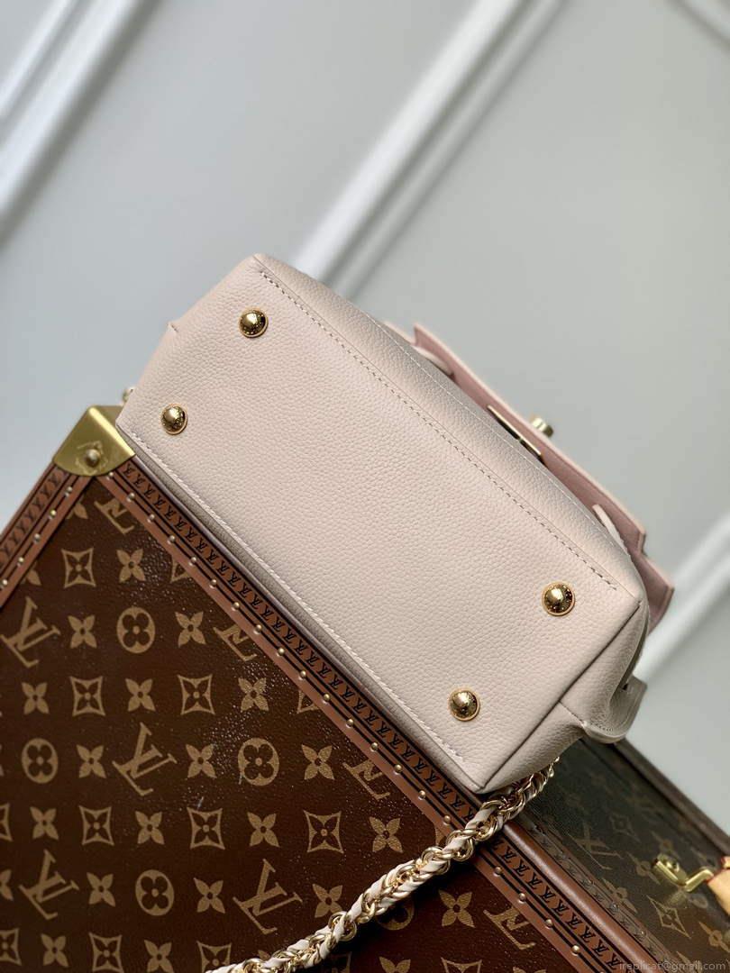 LV M21052 Louis Vuitton Lockme Ever Mini Handbag Greige