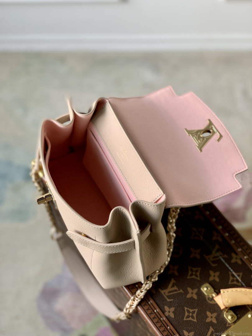 LV M21052 Louis Vuitton Lockme Ever Mini Handbag Greige