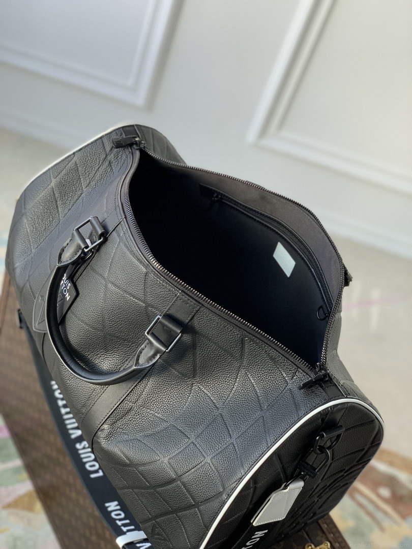 LV M21382 Louis Vuitton Keepall Bandouliere 50 Bag Black