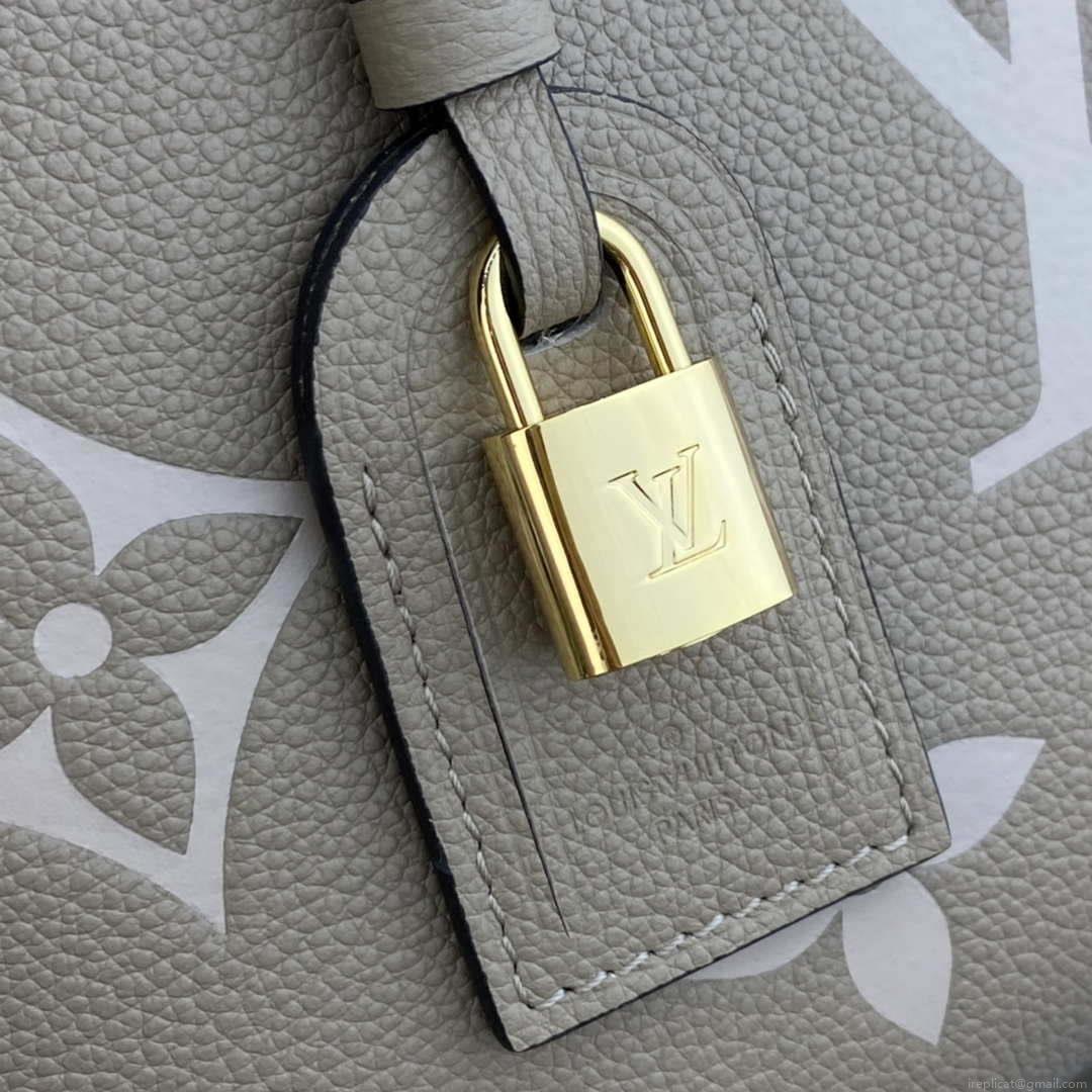 Louis Vuitton LV M58914 Petit Palais Bicolor Monogram empreinte leather Crème