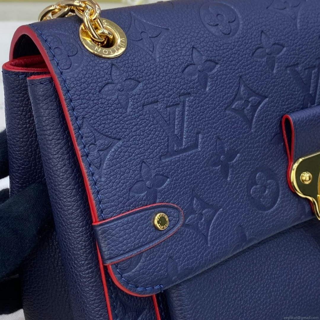 LV M52271 Louis Vuitton Vavin PM Shoulder Bag Navy Blue and Red