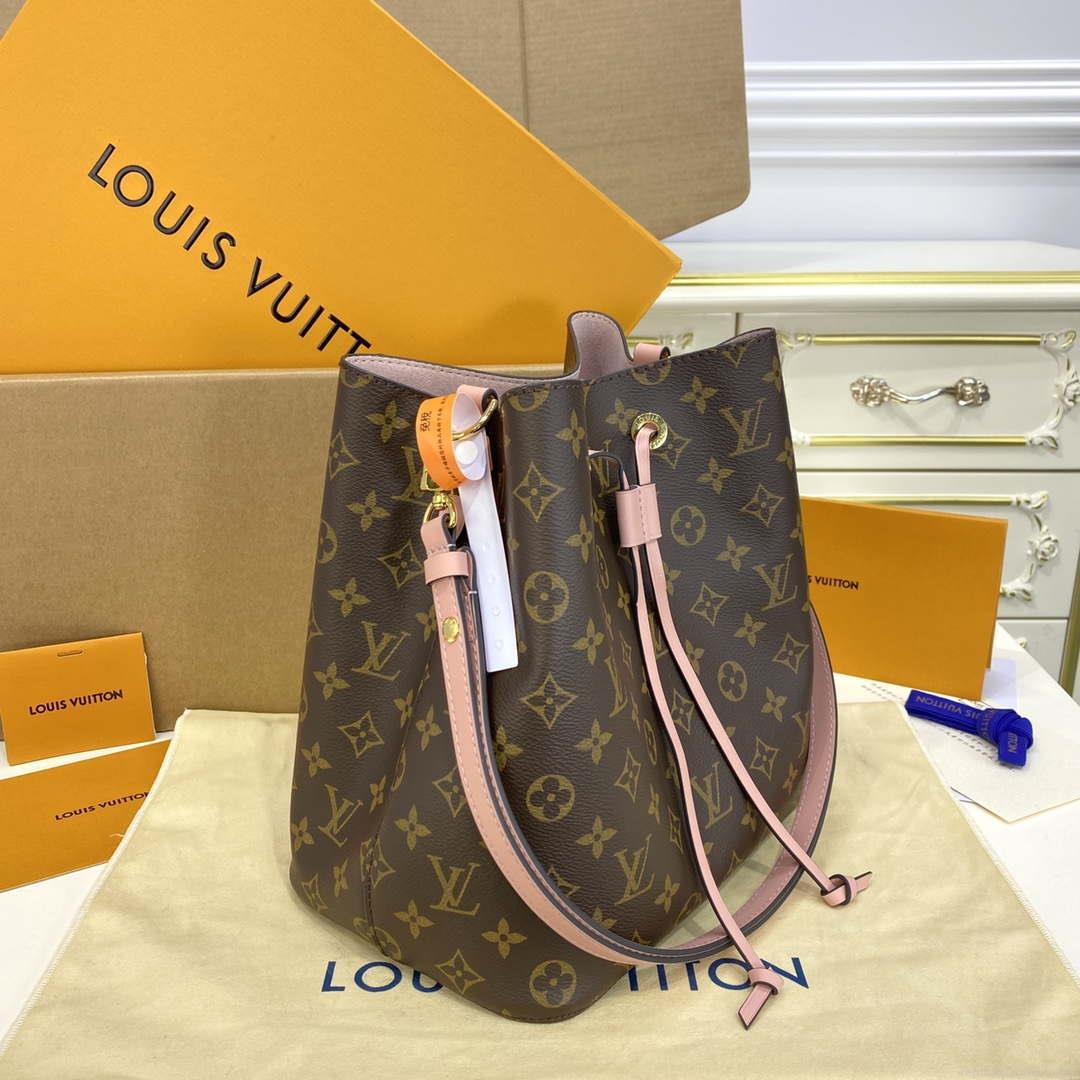 LV M44022 Louis Vuitton MM NÉONOÉ Bag Monogram Pink