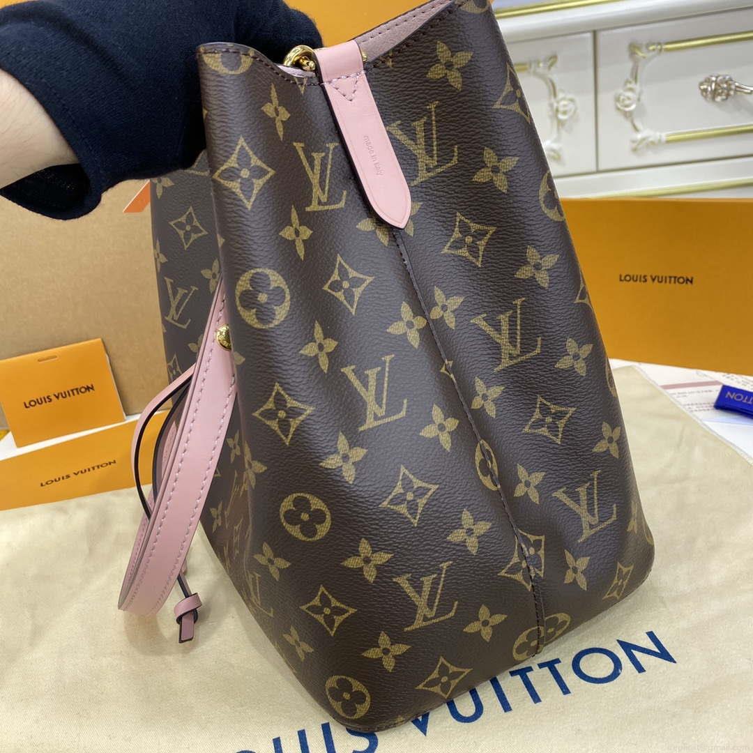 LV M44022 Louis Vuitton MM NÉONOÉ Bag Monogram Pink