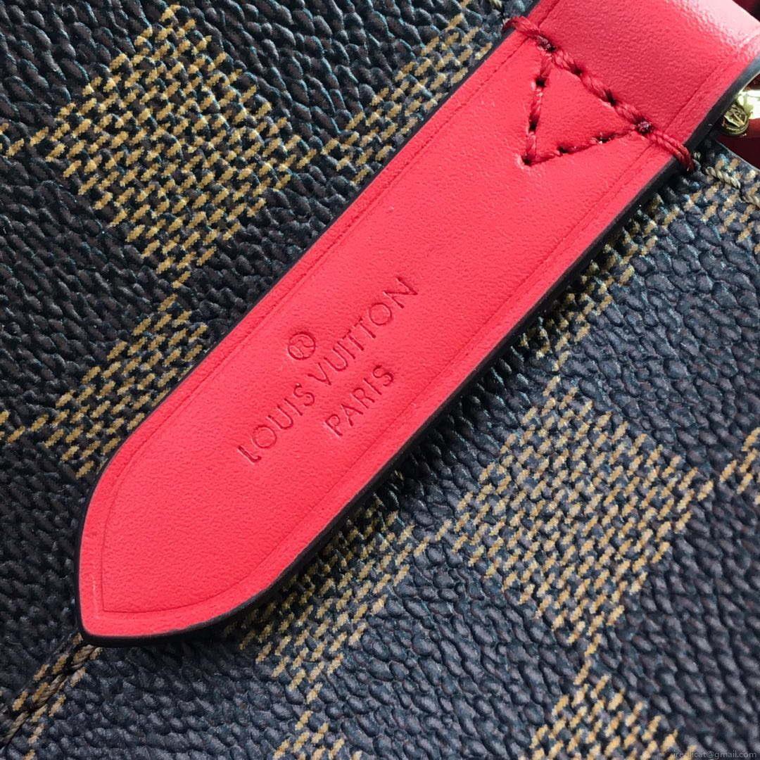 LV N40198 Louis Vuitton NÉONOÉ MM Bag Damier Ebene Red