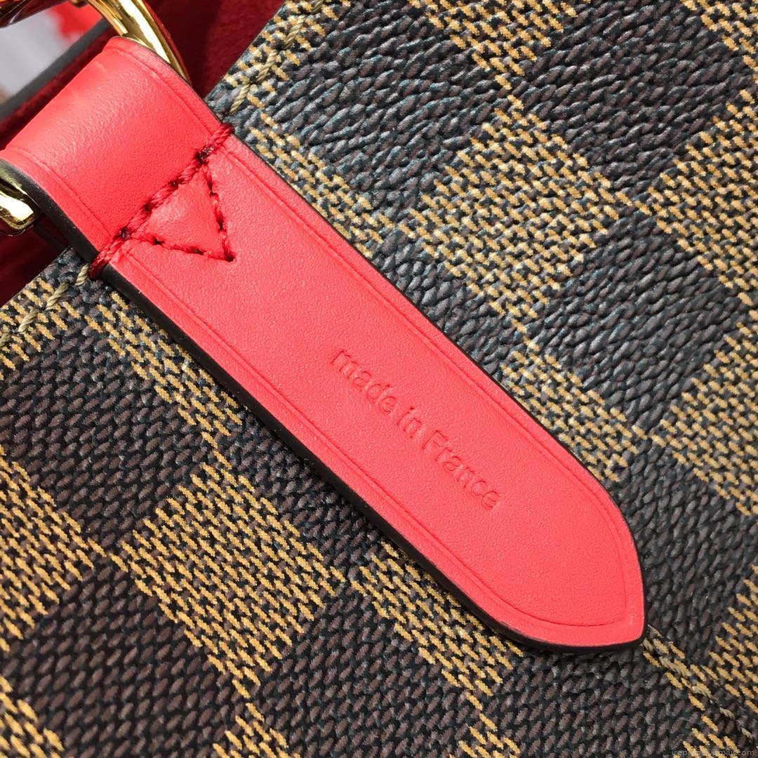 LV N40198 Louis Vuitton NÉONOÉ MM Bag Damier Ebene Red