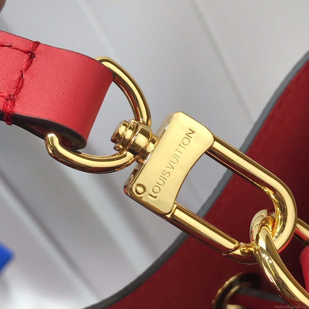 LV N40198 Louis Vuitton NÉONOÉ MM Bag Damier Ebene Red