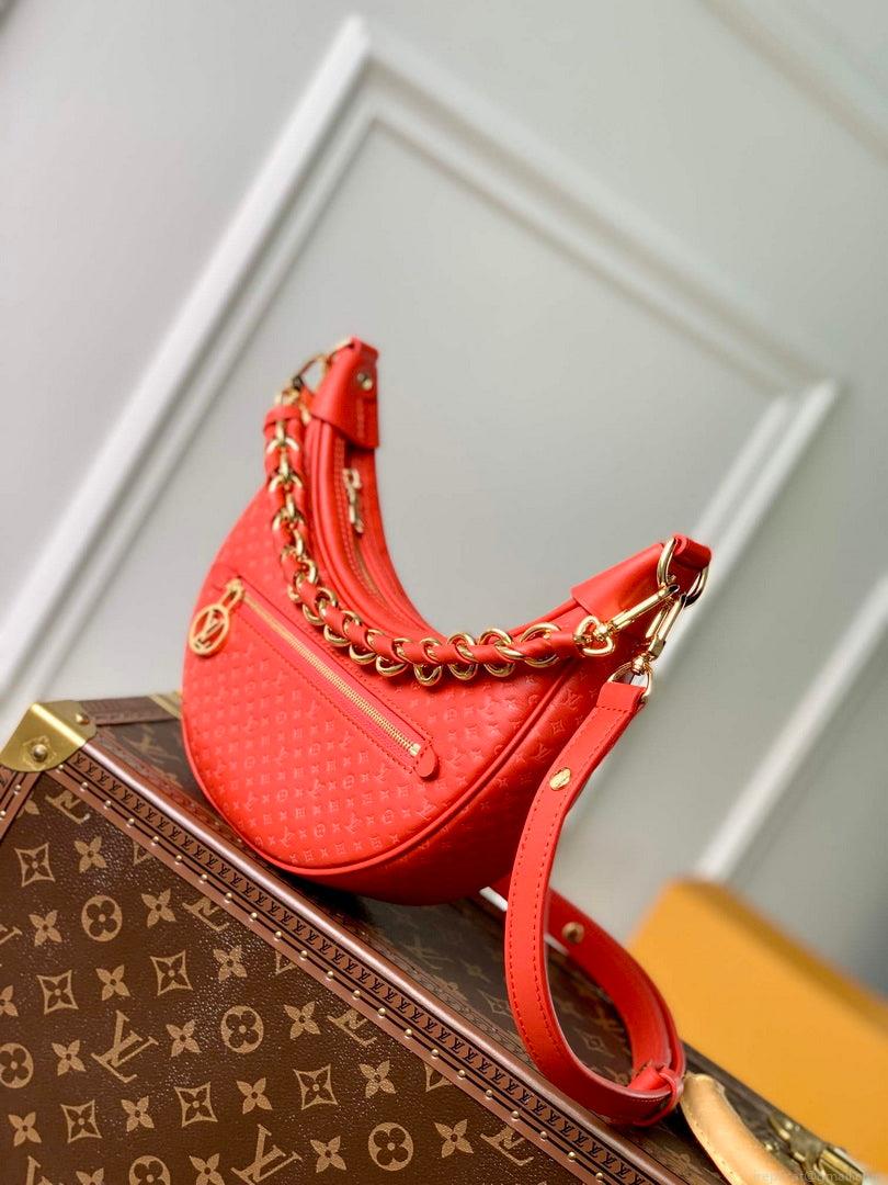 LV M22594 Louis Vuitton Loop Baguette Handbag Red