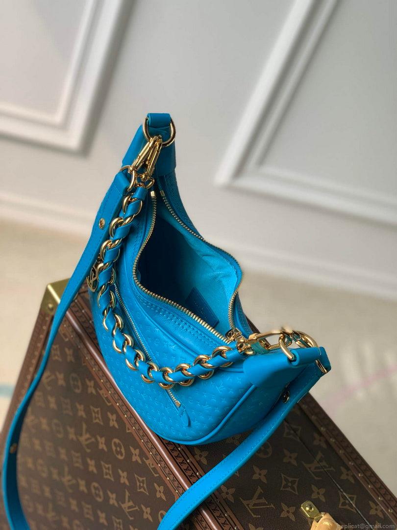 LV M22593 Louis Vuitton Loop Baguette Handbag Blue