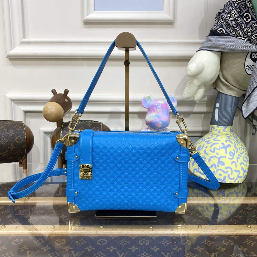 LV M46358 Louis Vuitton Side Trunk PM Bag Blue