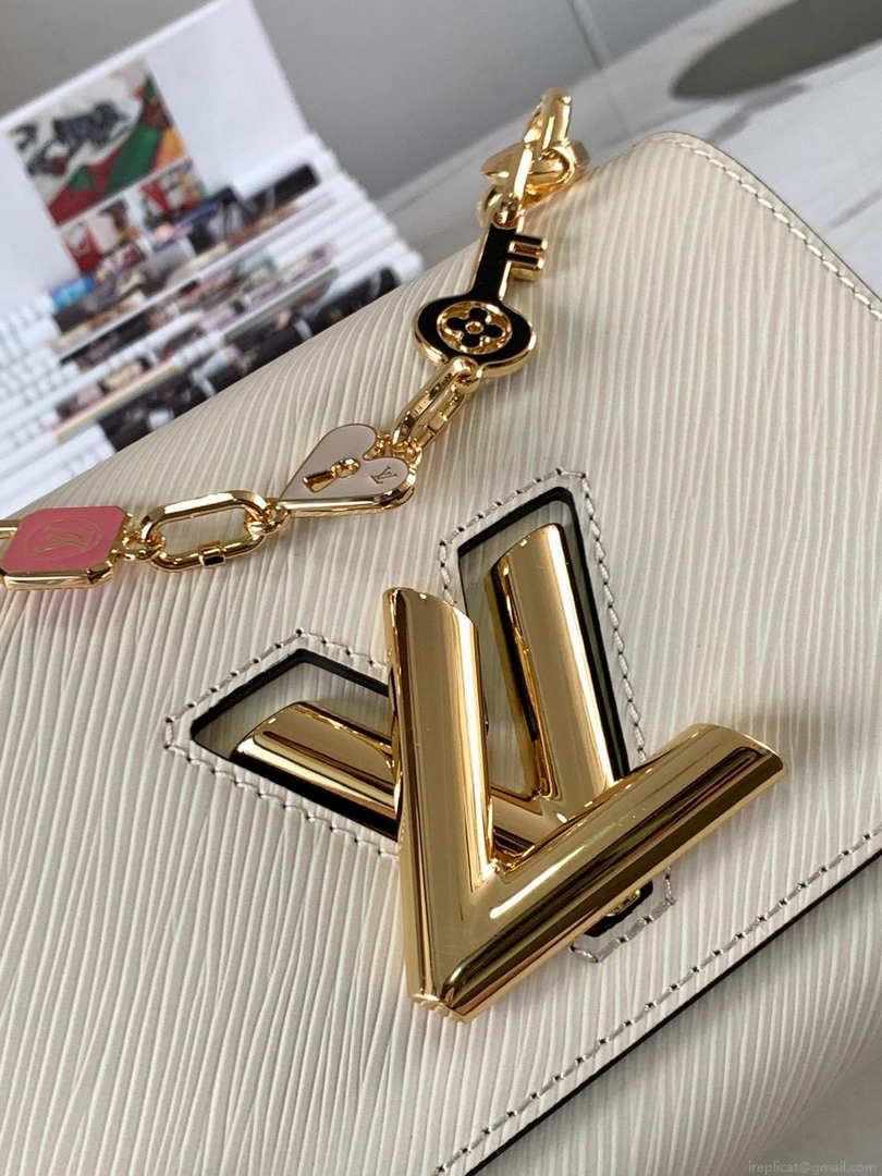 Louis Vuitton LV M59402 Twist MM Bag Epi Beige