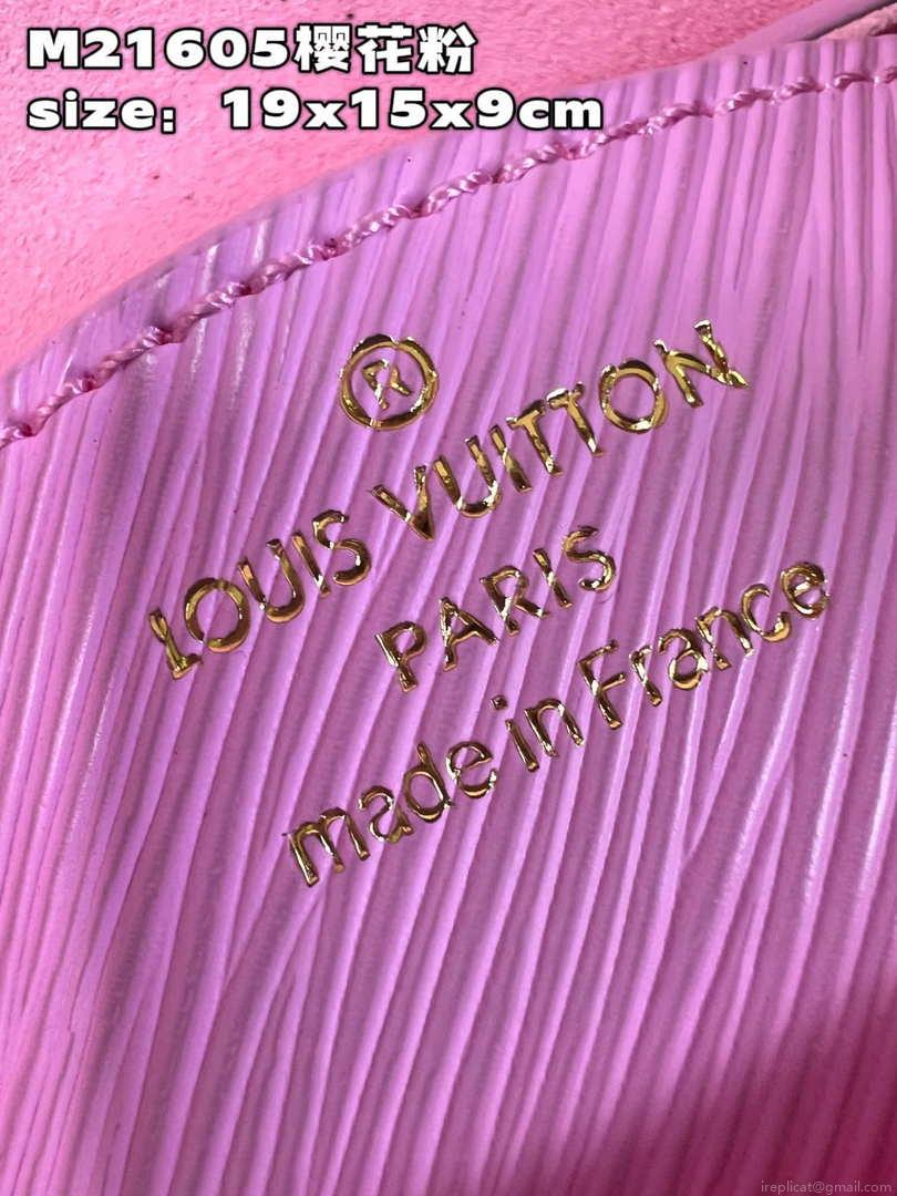 Louis Vuitton LV M21605 Twist MM Bag Epi Rose Red