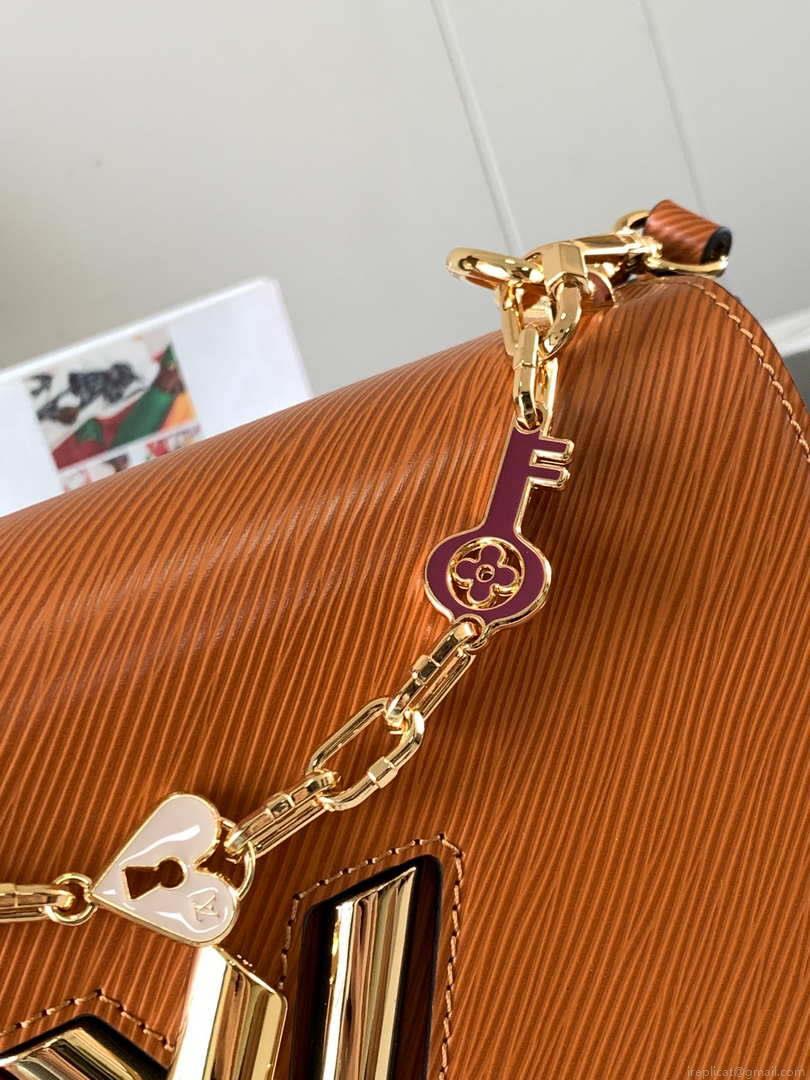 LV M20846 Louis Vuitton Twist MM Bag Epi Brown
