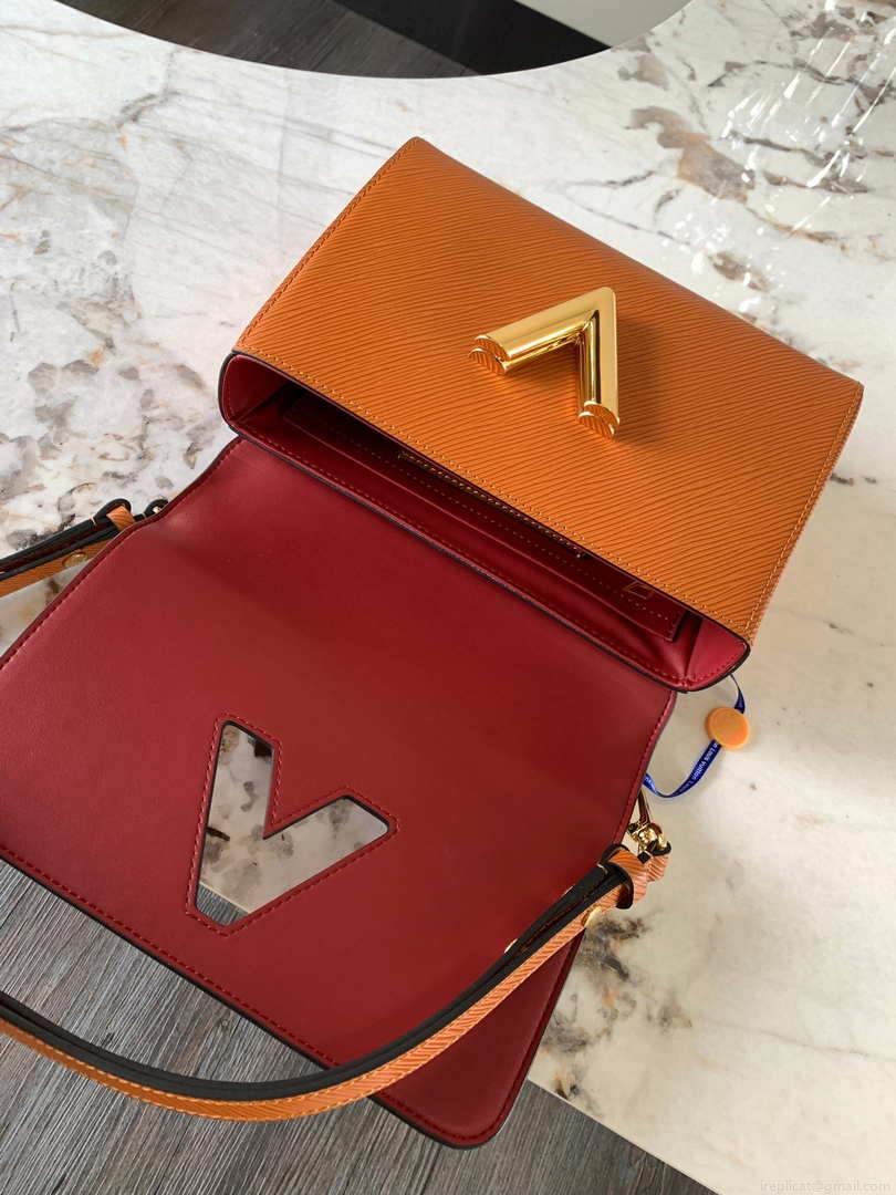 LV M20846 Louis Vuitton Twist MM Bag Epi Brown
