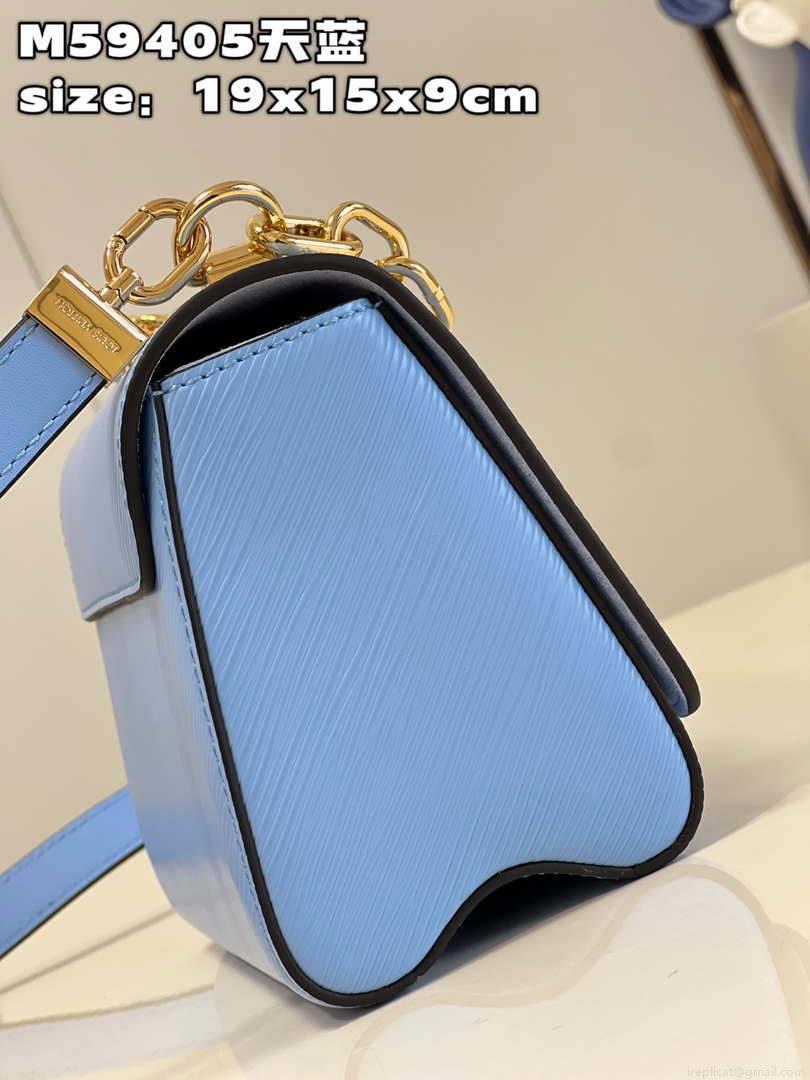 Louis Vuitton LV M59405 Twist PM Bag Epi Blue