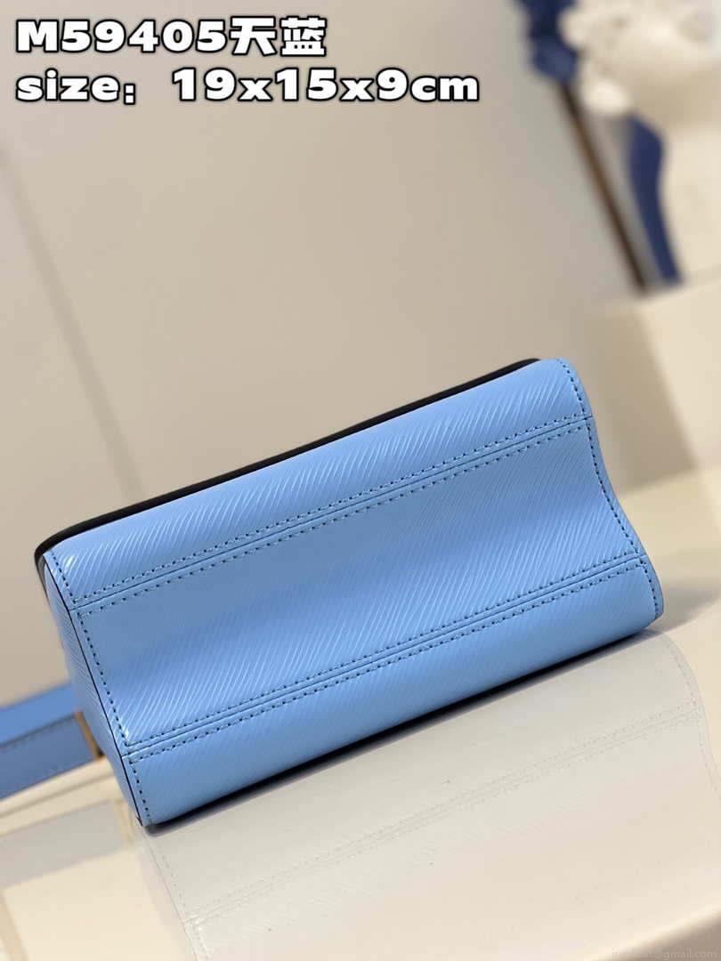 Louis Vuitton LV M59405 Twist PM Bag Epi Blue