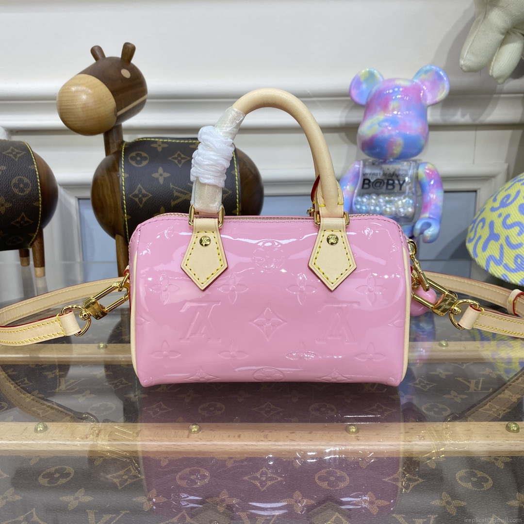 Louis Vuitton LV M81879 Nano Speedy Bag Monogram vernis