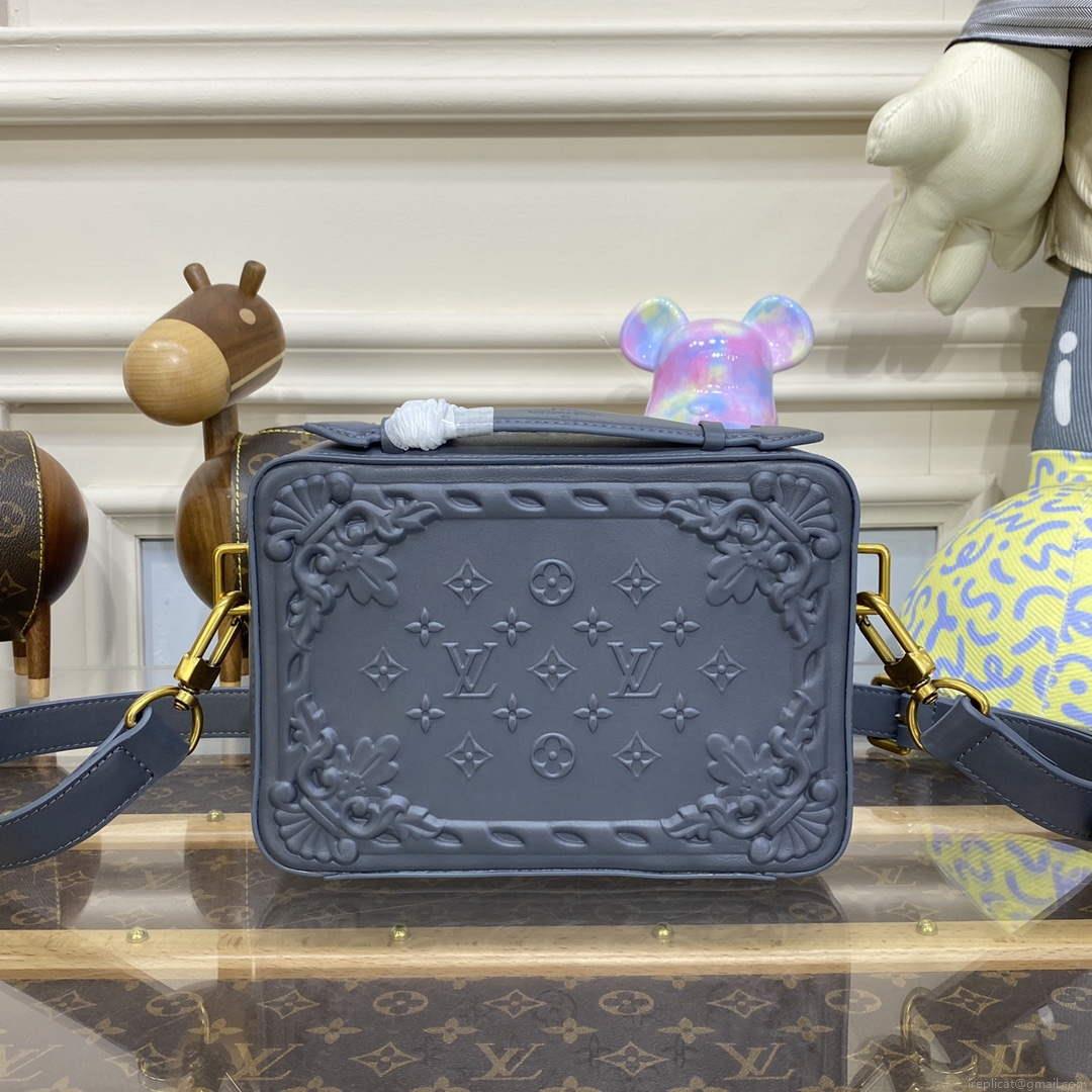 LV M21833 Louis Vuitton Handle Soft Trunk Bag Dark Shadow Grey
