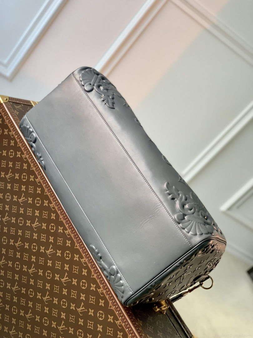 LV M21845 Louis Vuitton Keepall Bandoulière 50 Bag Dark Shadow Grey