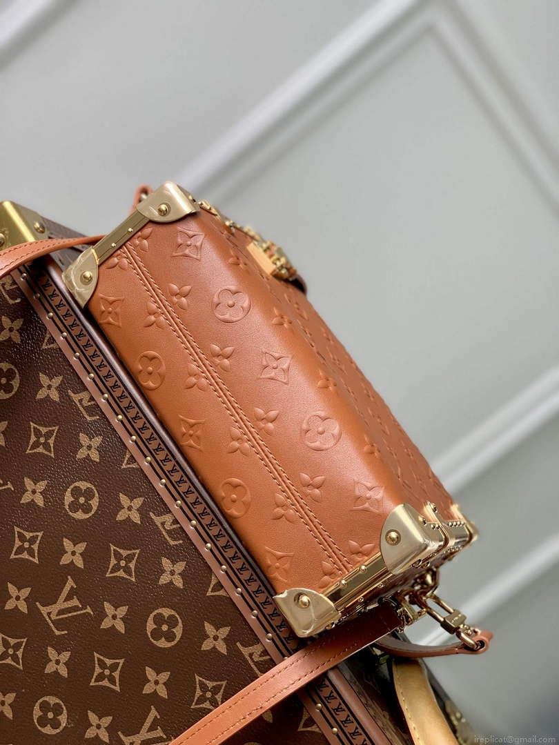 LV M21741 Louis Vuitton Side Trunk PM Bag Tan Brown