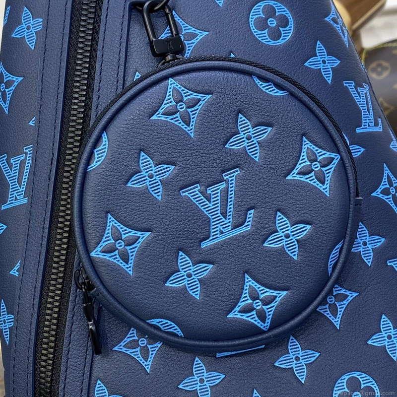 LV M46562 Louis Vuitton Duo Slingbag Navy River Blue