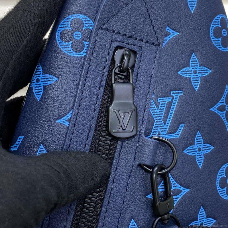 LV M46562 Louis Vuitton Duo Slingbag Navy River Blue