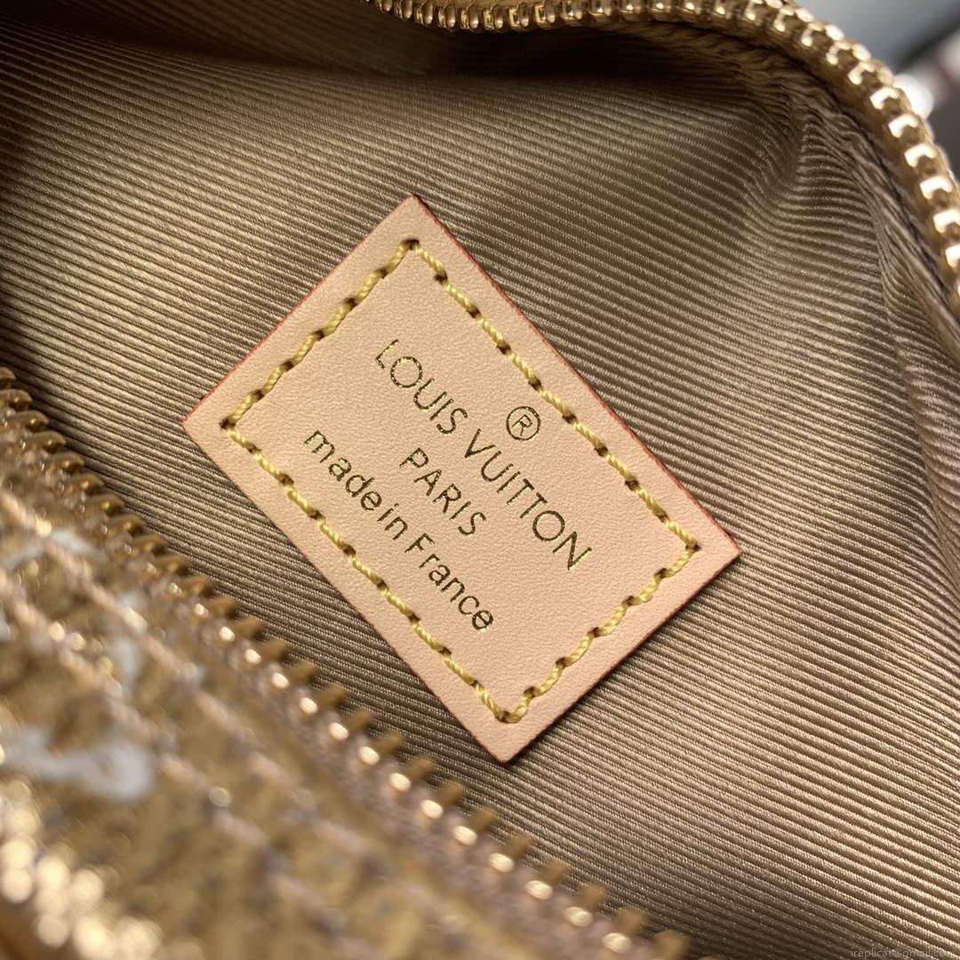 LV M22928 Louis Vuitton Loop PM Baguette Handbag Beige