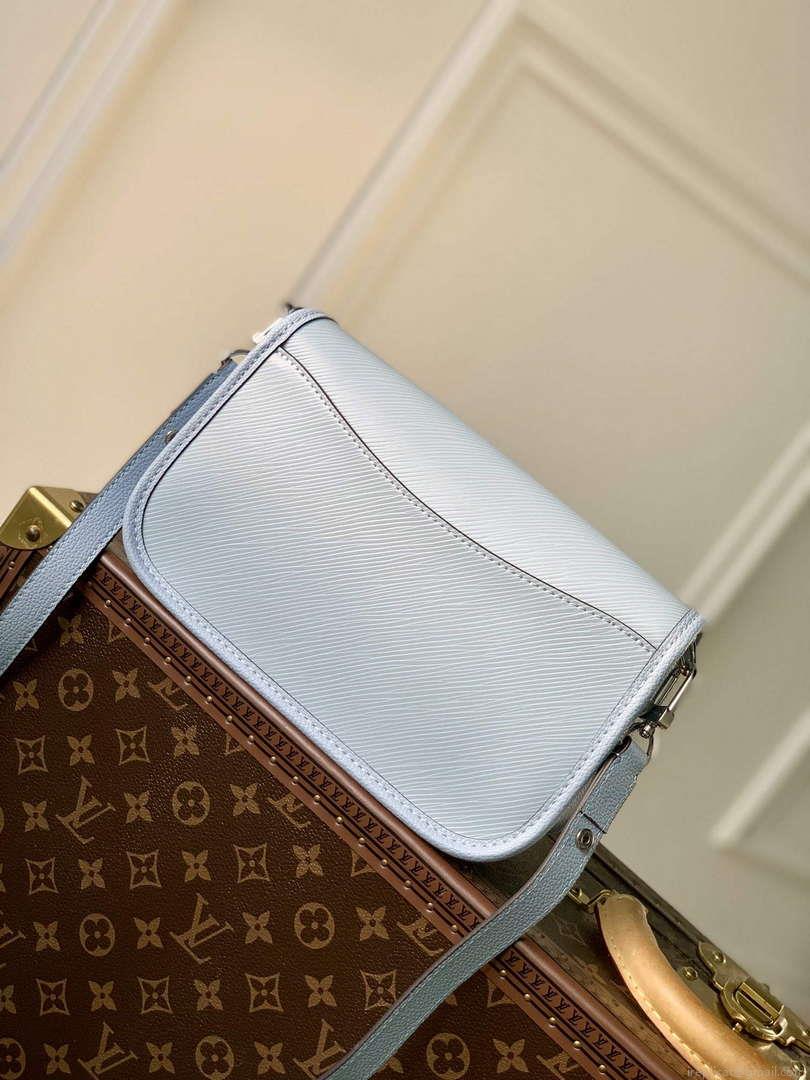LV M59461 Louis Vuitton Buci Handbag Epi Leather Cloud Blue