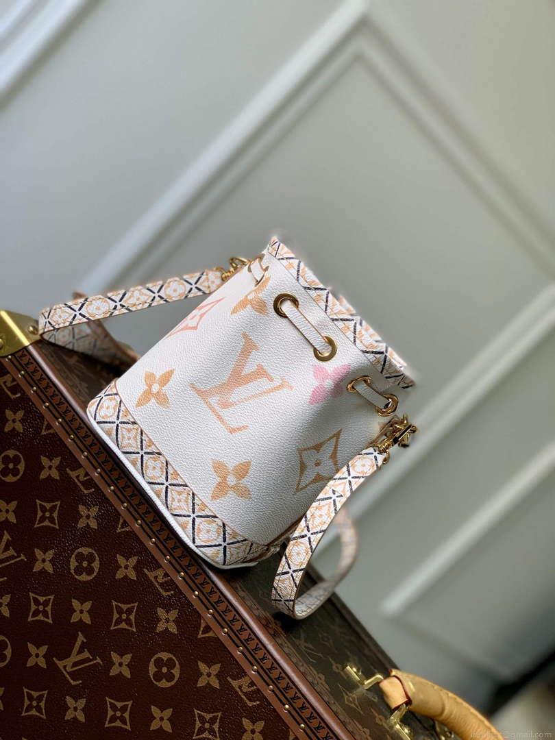 LV M82386 Louis Vuitton Nano Noé Bucket Bag Apricot