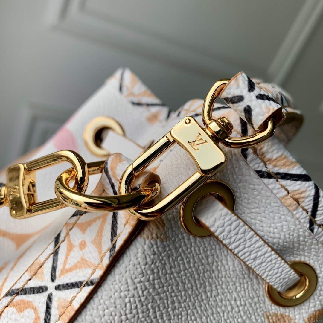 LV M82386 Louis Vuitton Nano Noé Bucket Bag Apricot