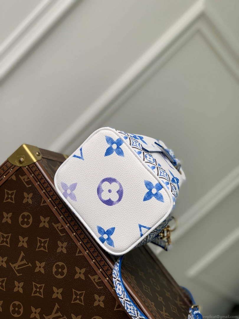 LV M82386 Louis Vuitton Nano Noé Bucket Bag Blue