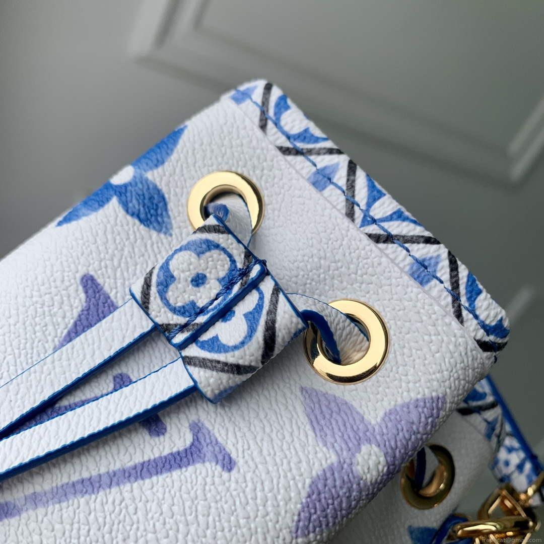 LV M82386 Louis Vuitton Nano Noé Bucket Bag Blue