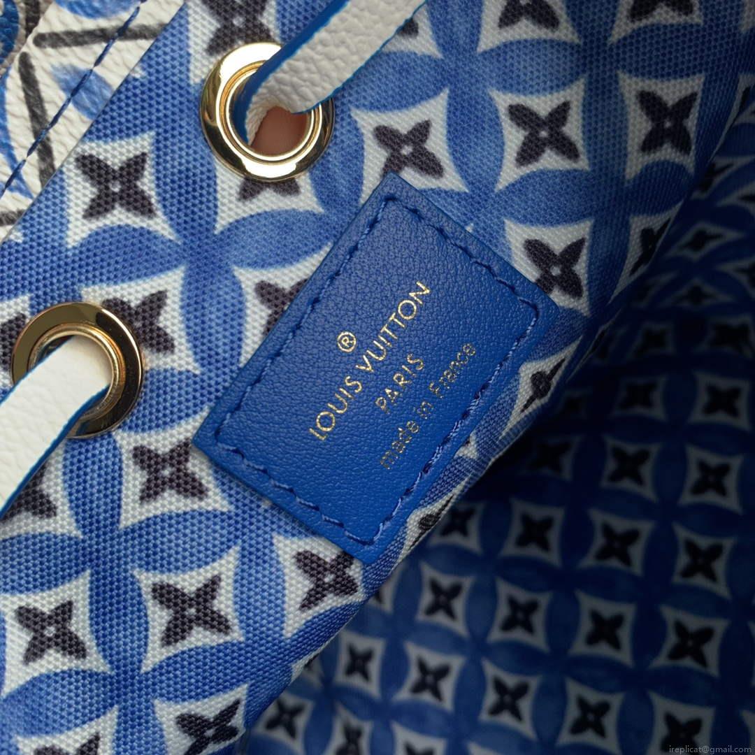 LV M82386 Louis Vuitton Nano Noé Bucket Bag Blue